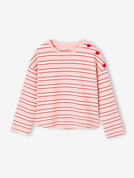 Fille-T-shirt marinière manches longues fille