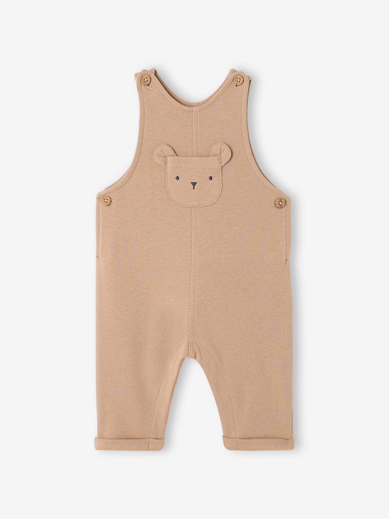 Salopette naissance bébé garçon beige chiné