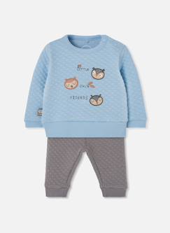 -Ensemble maille bébé garçon imprimé hiboux