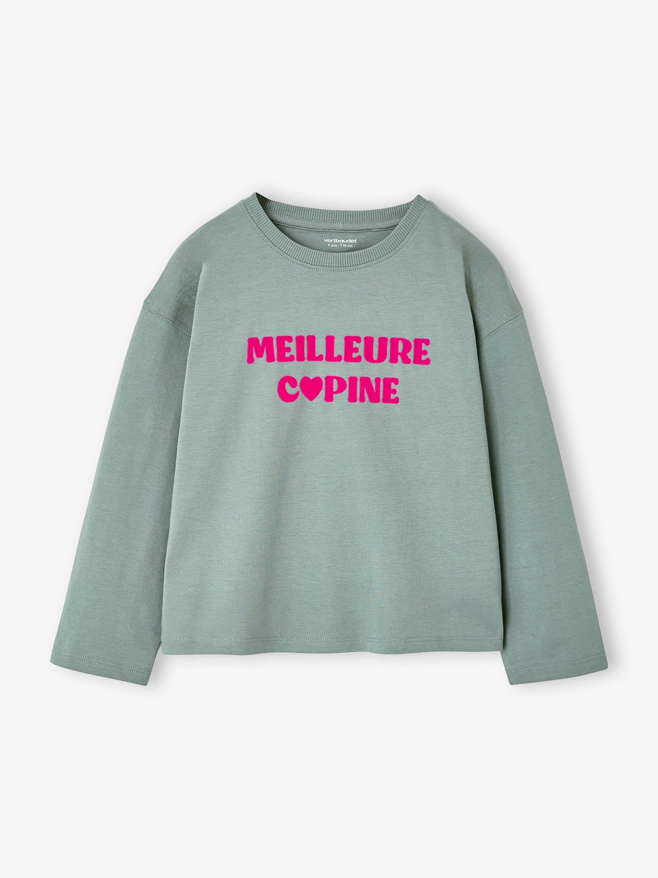 T-shirt manches longues fille vert