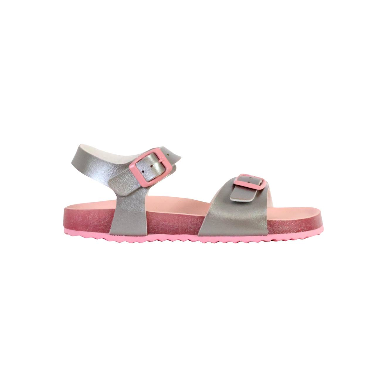 Sandales À Brides Argent Rose