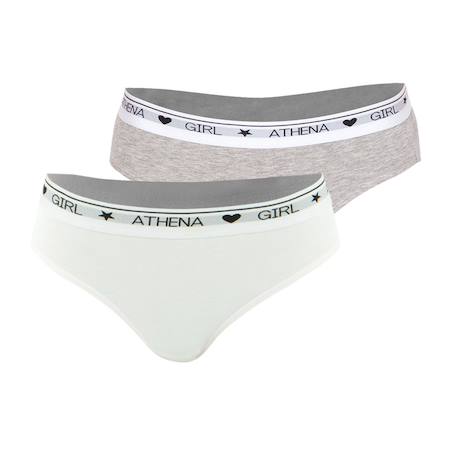 Fille-Sous-vêtement-Lot de 2 slips fille coton ultra doux