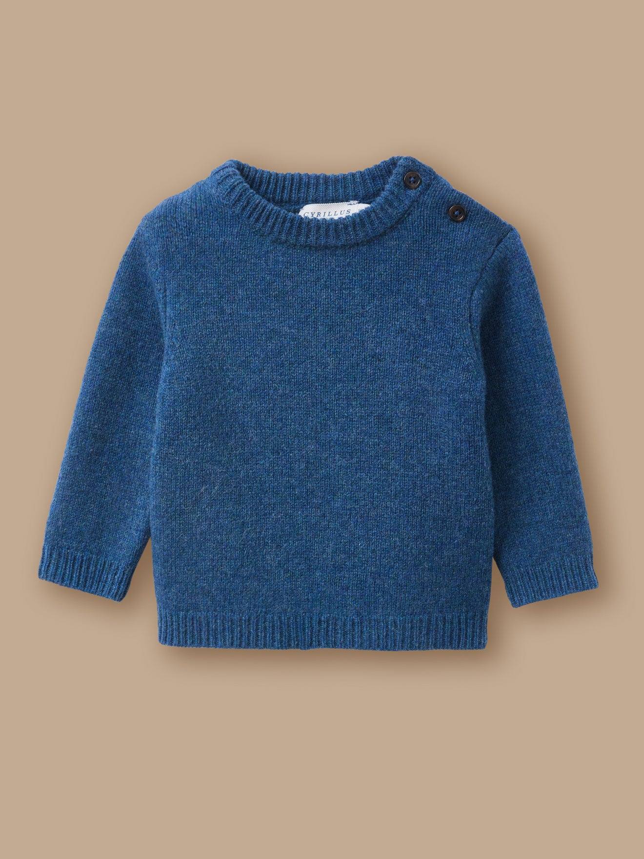 Pull En Laine Mérinos Bébé Bleu Pull En Laine Mérinos Bébé Bleu