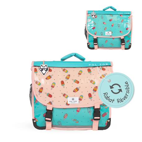 Fille-Cartable réversible  38 cm - 2 compartiments Ice Pop