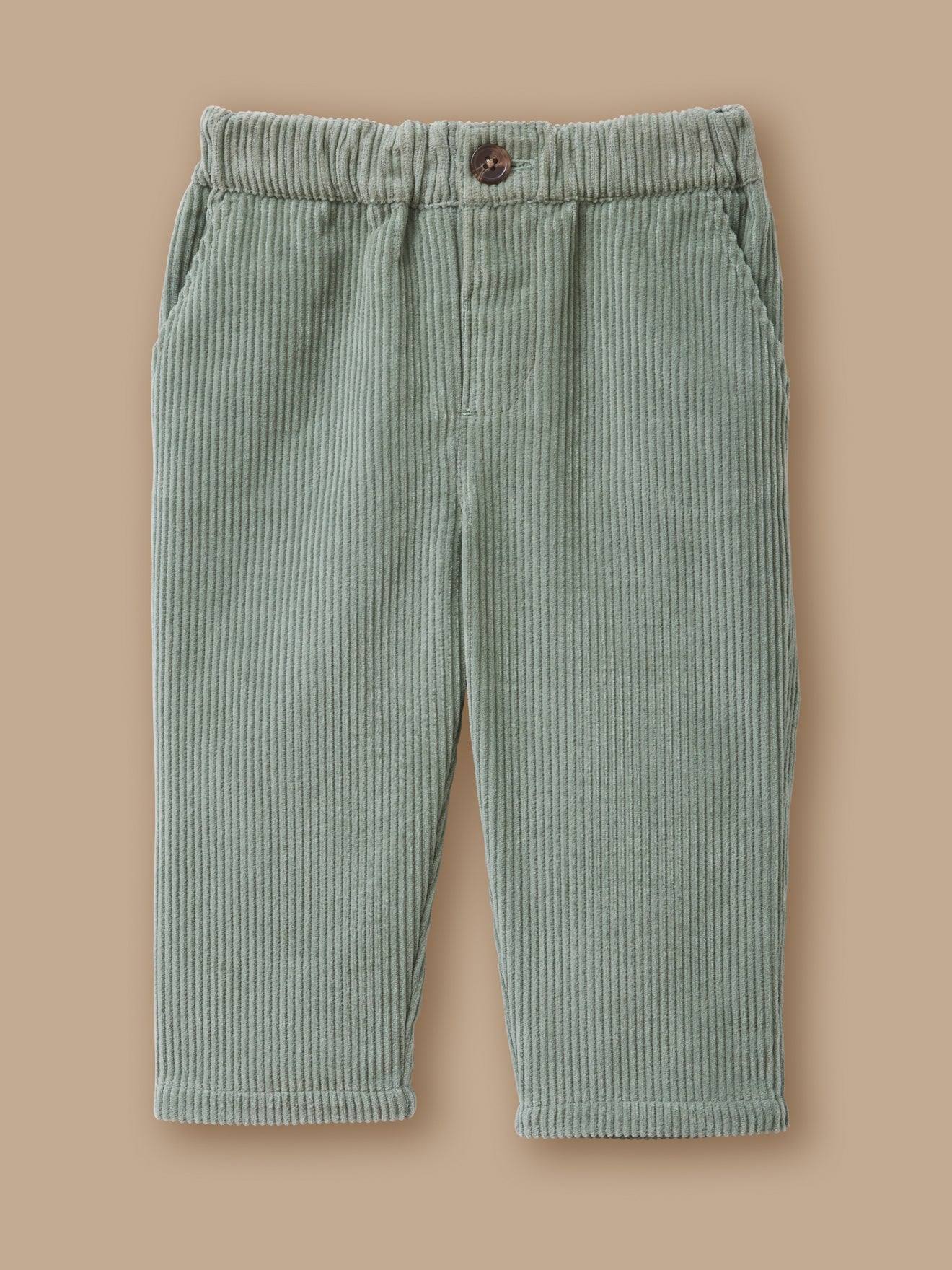 Pantalon En Velours Côtelé Bébé Vert Pastel Pantalon En Velours Côtelé Bébé Vert Pastel