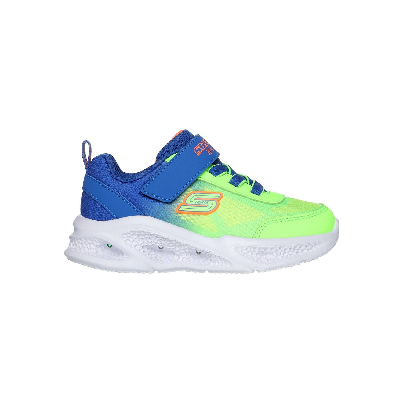 Chaussures À Lacets Extensibles Meteor Lights Krendo – Confort Sportif Enfant Bleu Lime