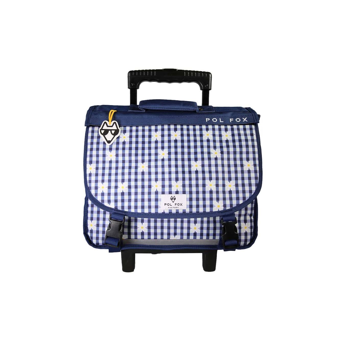 Cartable À Roulettes Réversible 2 Compartiments Daisy - 38 Cm Bleu Cartable À Roulettes Réversible 2 Compartiments Daisy - 38 Cm Bleu