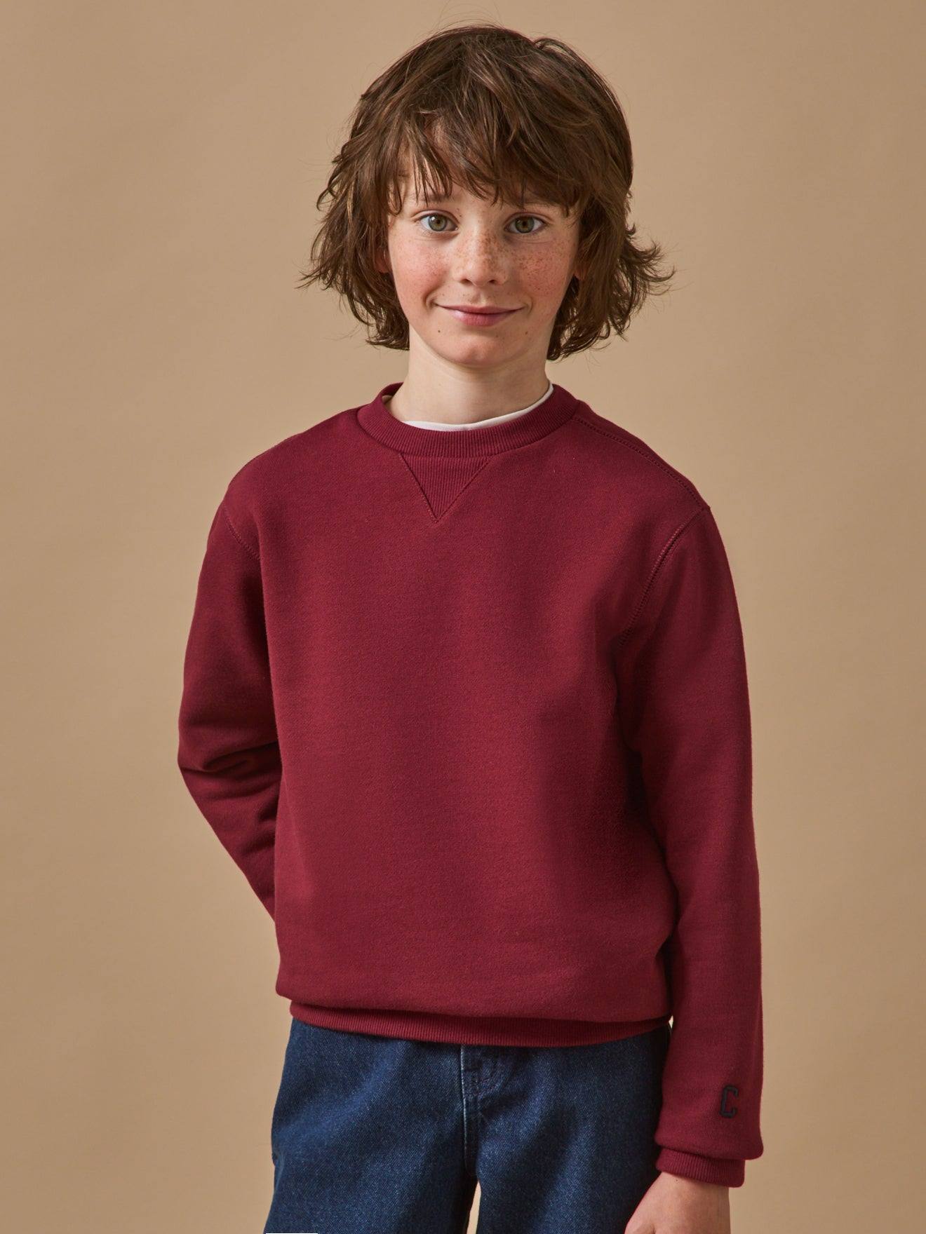 Sweat Garçon Bordeaux