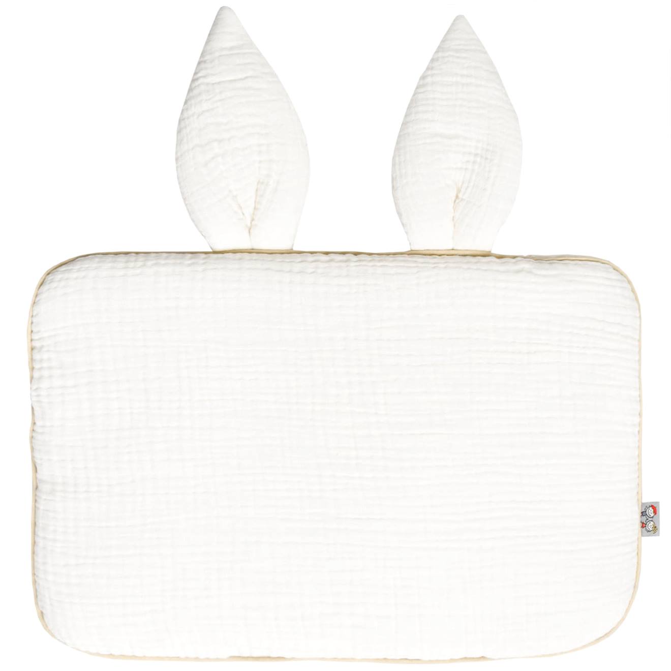 Oreiller Plat Lapin En Gaze De Coton Jeanne Écru