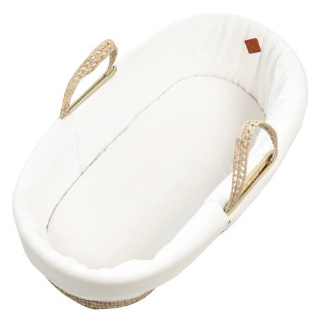 Habillage de couffin en gaze de coton jeanne Beige+Blanc+Bleu+Camel+Écru+Gris clair+Rose+Terracotta+Vert de gris 20 - vertbaudet enfant 