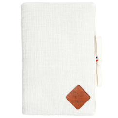 -Protège carnet de santé en gaze de coton jeanne