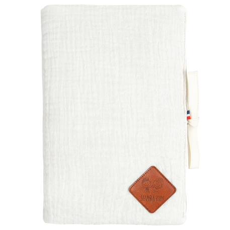 Protège carnet de santé en gaze de coton jeanne Beige+Blanc+Blanc à pois or+Bleu+Camel+Écru+Gris clair+Terracotta+Vert de gris+Vieux rose 24 - vertbaudet enfant 