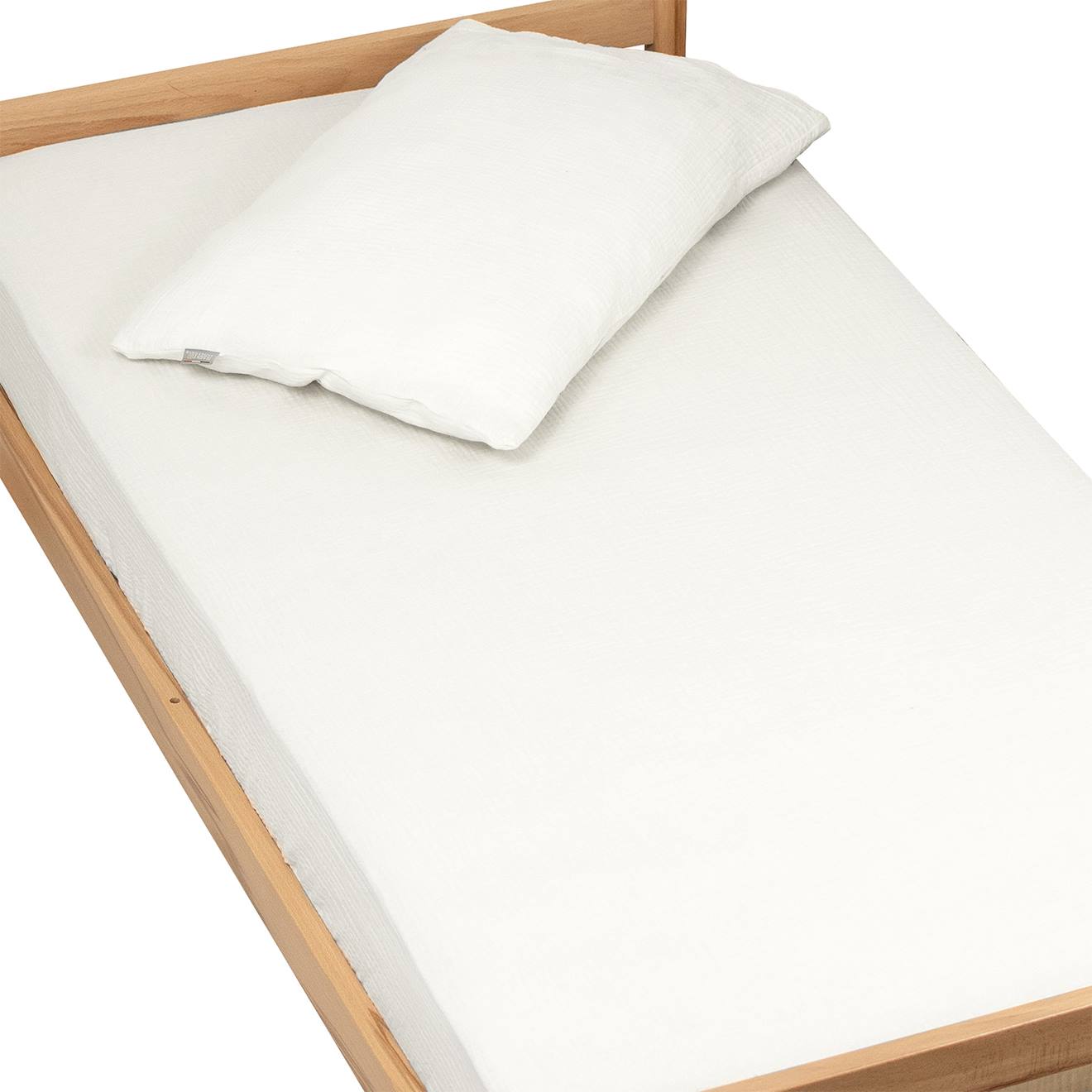 Drap Housse Uni En Gaze De Coton Écru