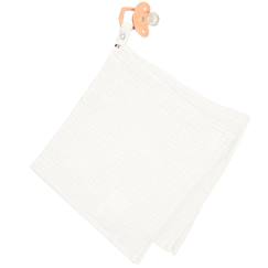 Jouet-Premier âge-Doudou lange attache tétine en gaze de coton jeanne