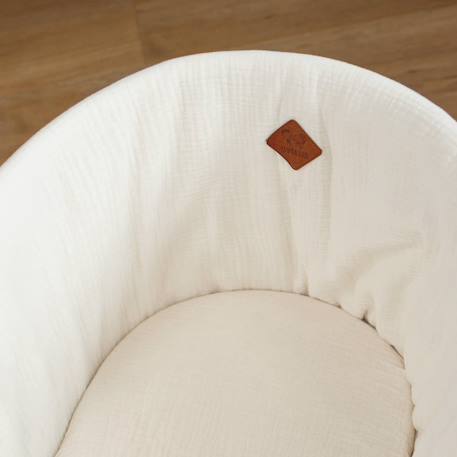 Habillage de couffin en gaze de coton jeanne Beige+Blanc+Bleu+Camel+Écru+Gris clair+Rose+Terracotta+Vert de gris 24 - vertbaudet enfant 