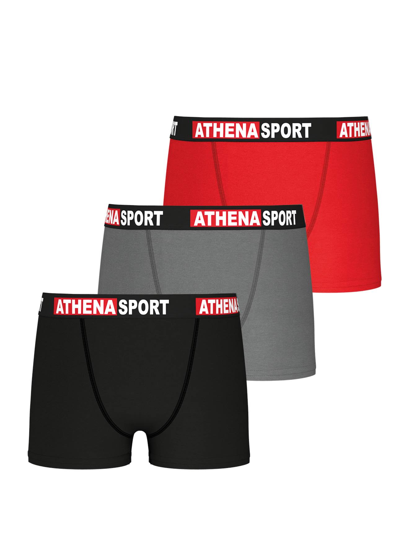 Lot De 3 Boxers Garon Daily Sport Coton Noir-rouge 19$