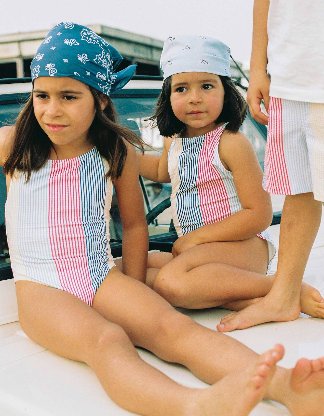 Maillot De Bain À Rayures Avec Bretelles Croisées You&me Rouge