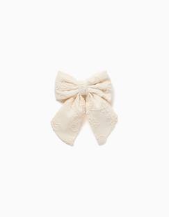 -Barrette avec nœud et broderie
