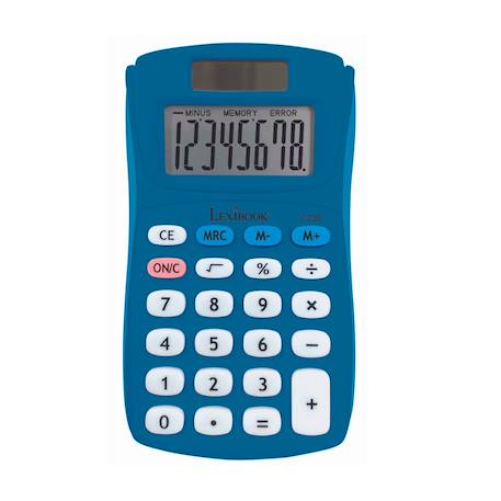 Garçon-Calculatrice de poche bleue 8 chiffres