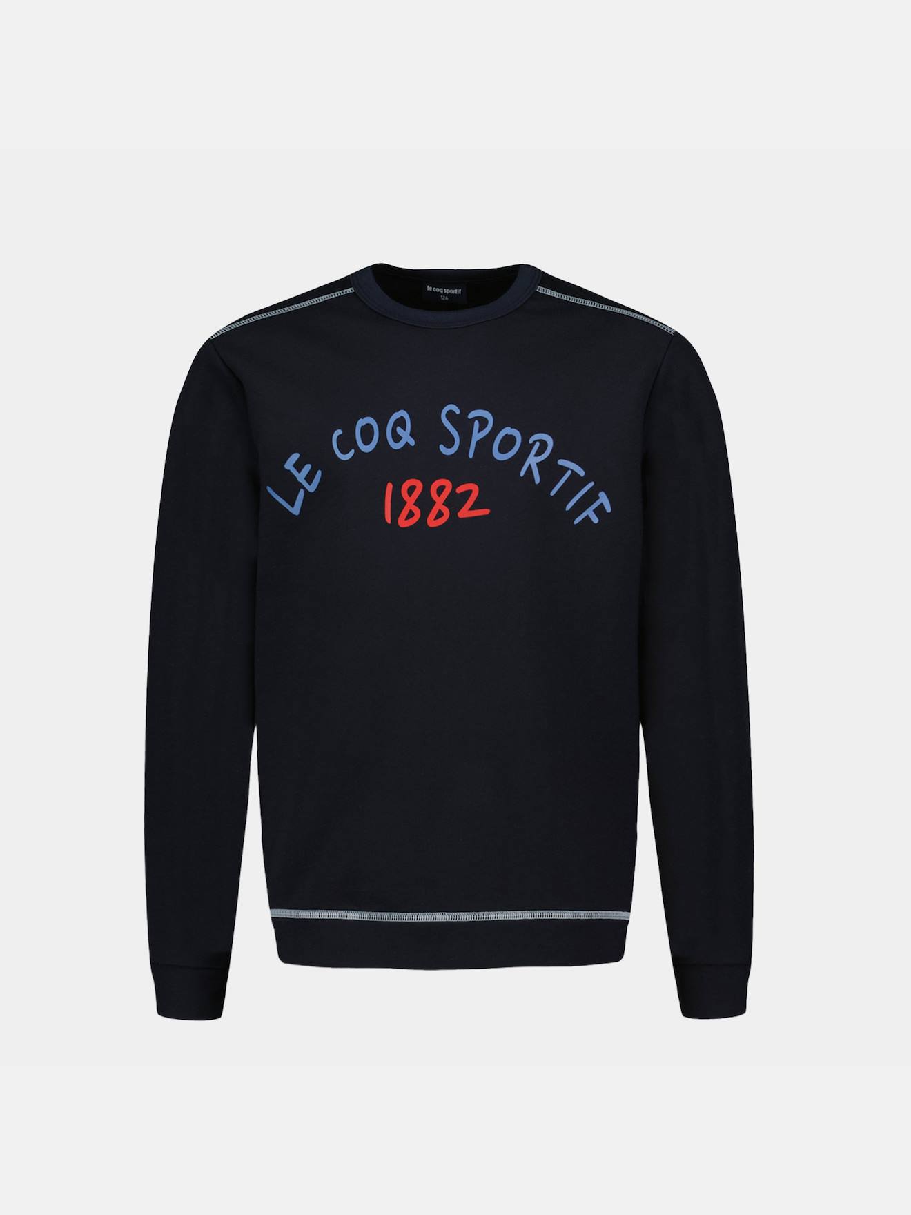 Sweat Col Rond En Molleton Léger Tricolores Black