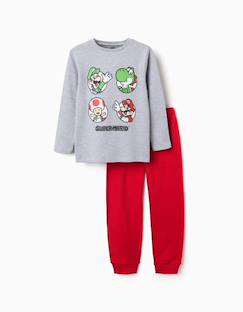 Pyjama en coton à manches longues avec imprimé super mario  - vertbaudet enfant