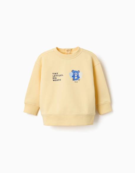 Bébé-Sweat en coton avec ours et lettres imprimés