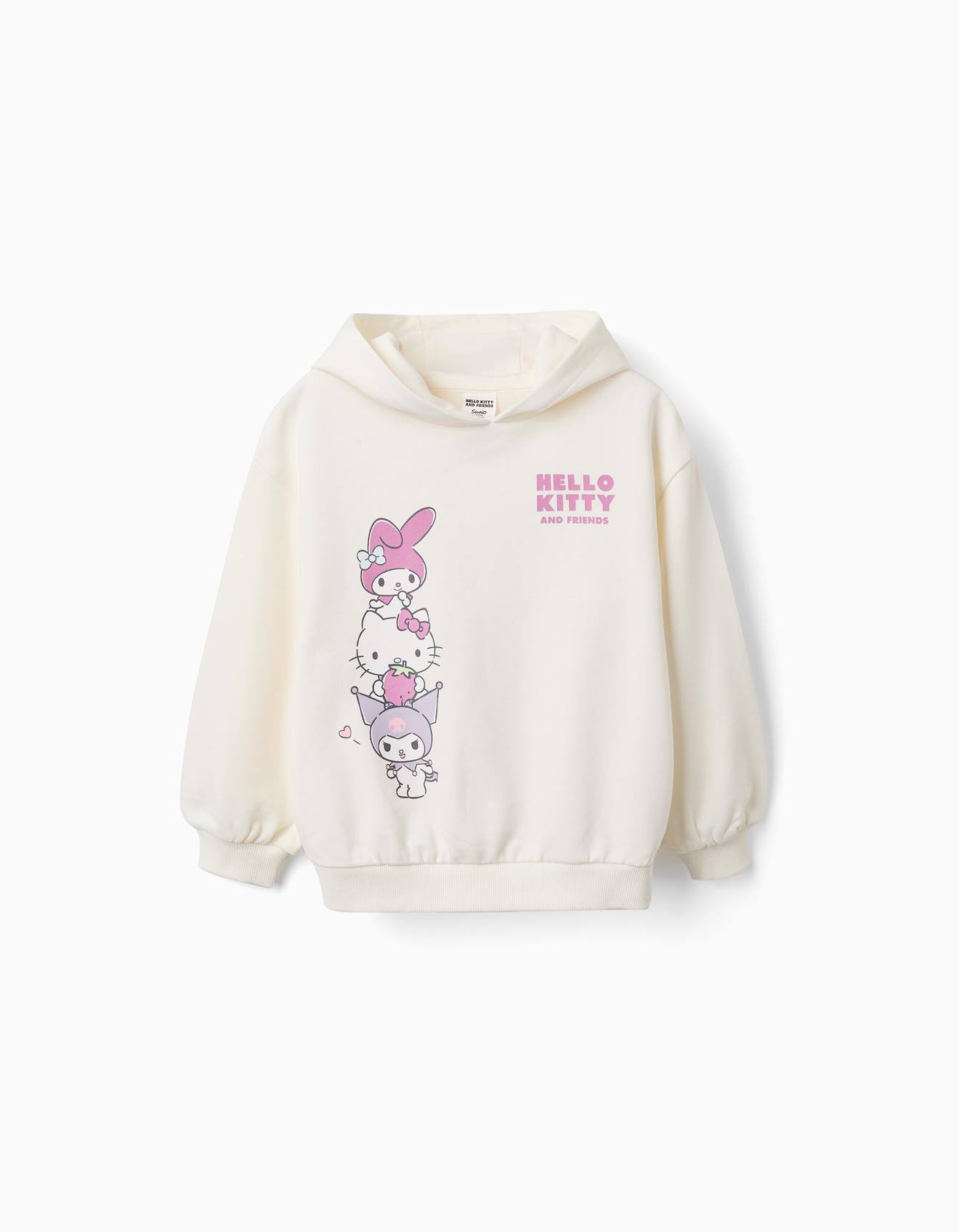 Sweat En Coton Peigné Avec Imprimé Hello Kitty Blanc Sweat En Coton Peigné Avec Imprimé Hello Kitty Blanc