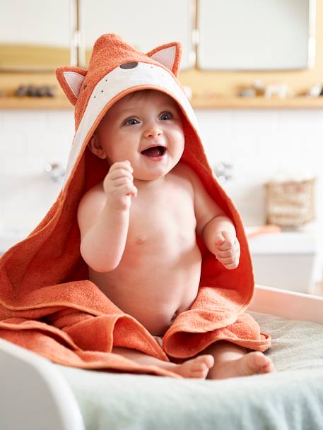 Bébé-Cape de bain et gant de toilette Renard