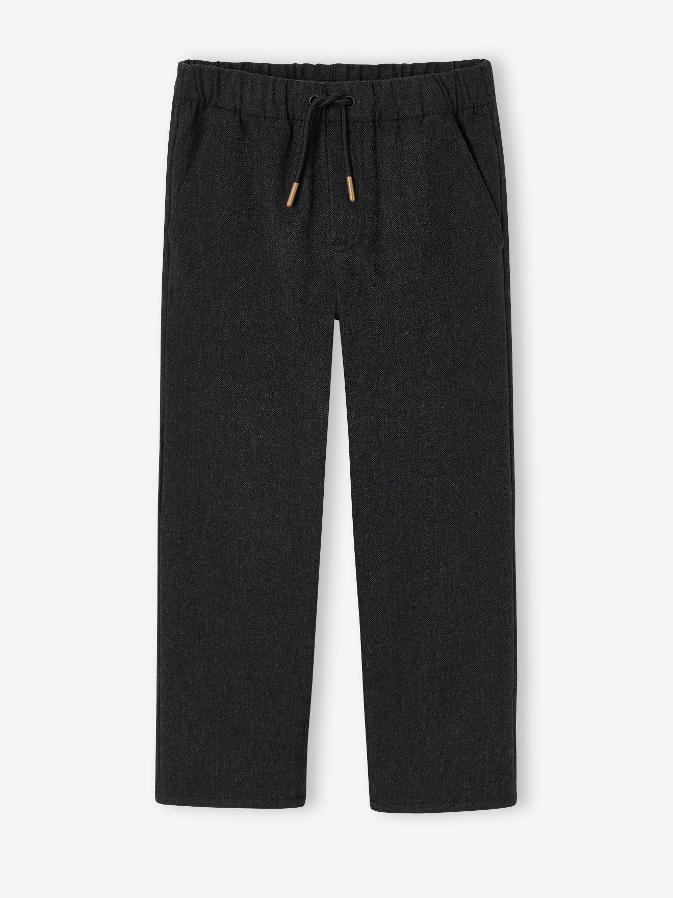 Pantalon droit garçon anthracite