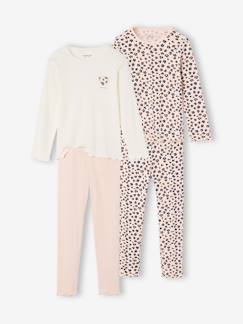 -Lot de 2 pyjamas fille manches longues