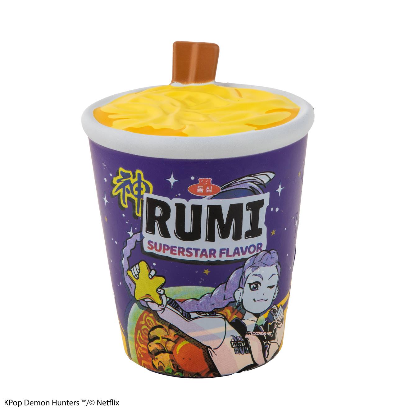 Squishy Nouilles Rumi Superstar Flavor - Kpop Demon Hunters Violet