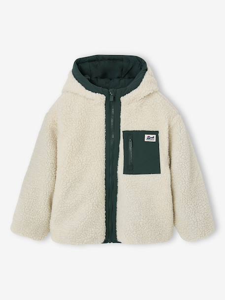 Garçon-Manteau-Blouson, parka-Blouson réversible à capuche garçon