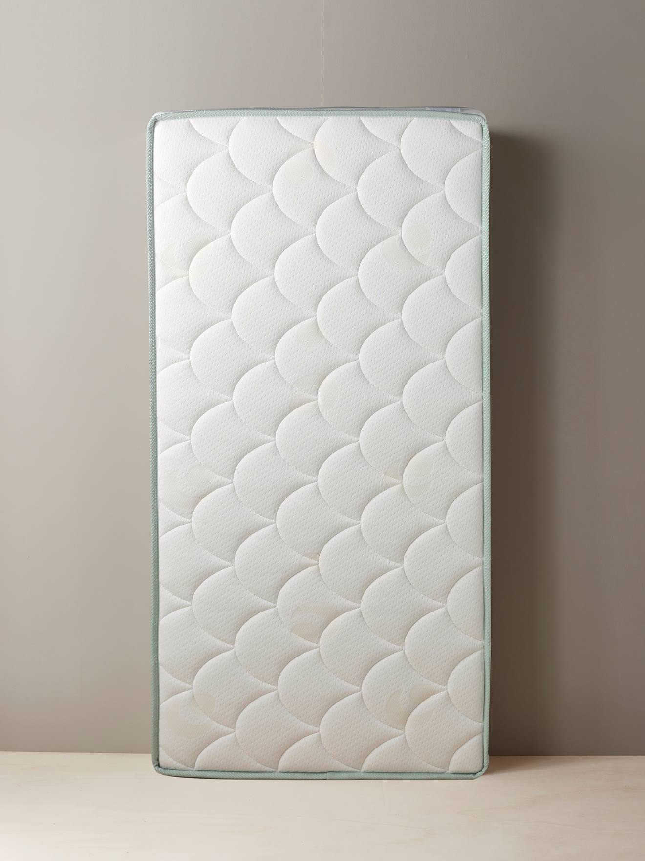 Matelas bébé sans traitement coutil blanc
