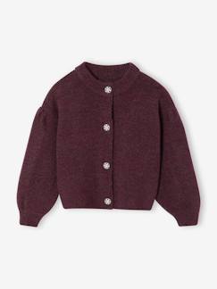 -Gilet fille boutons bijoux