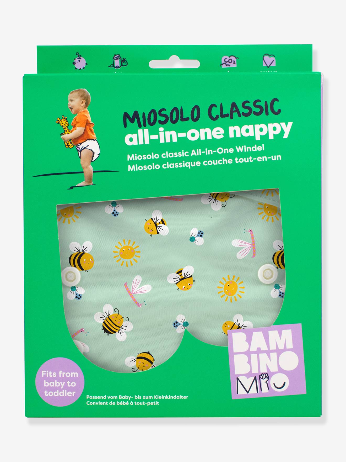 Miosolo couche tout en un vert (Bambino Mio) - Image 2