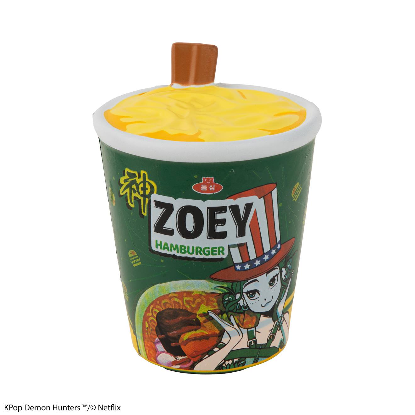 Squishy Nouilles Zoey Hamburger - Kpop Demon Hunters Vert