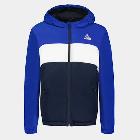 Fille-Manteau-Doudoune à capuche déperlante essentiel tricolore