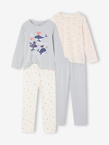 Fille-Lot de 2 pyjamas fille