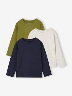 -Lot de 3 T-shirts manches longues garçon