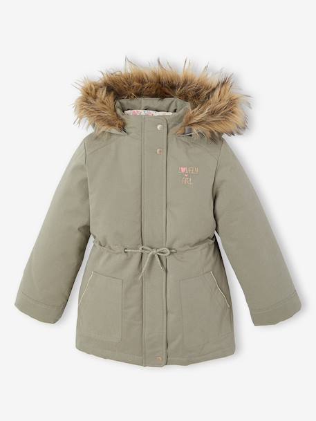 Fille-Parka fille 3 en 1 hiver à capuche