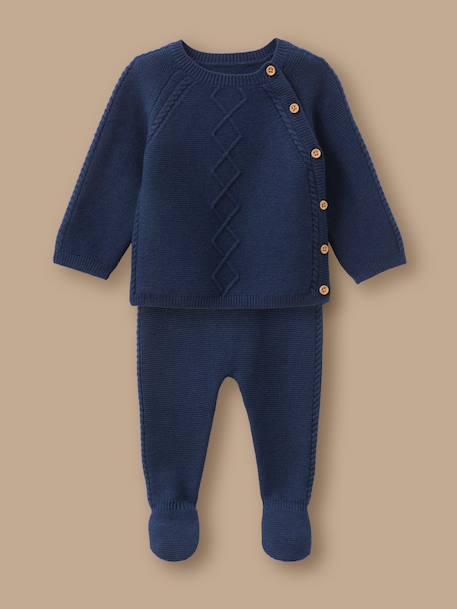 Bébé-Ensemble naissance - coton biologique et laine