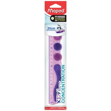 Fille-Accessoires-Fourniture scolaire-stylo, règle, ciseaux-Règle 20cm kidy learn concentration
