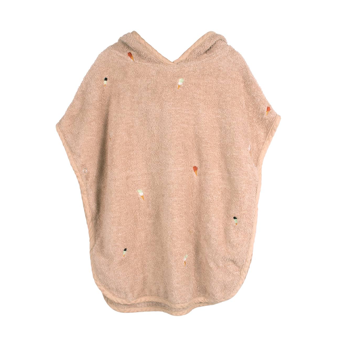 Poncho De Plage En Coton Rose