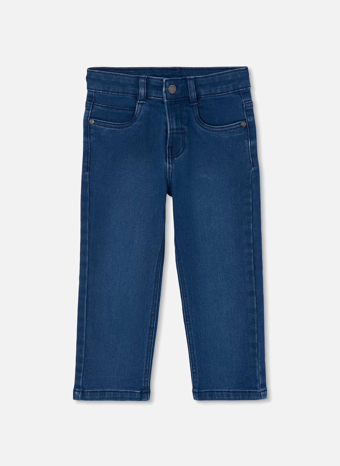 Pantalon Garçon Denim Élastique Bleu