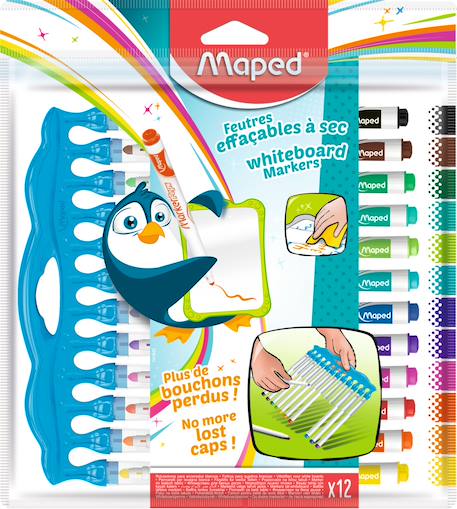 Fille-Accessoires-Fourniture scolaire-stylo, règle, ciseaux-Feutres effaçables à sec marker peps
