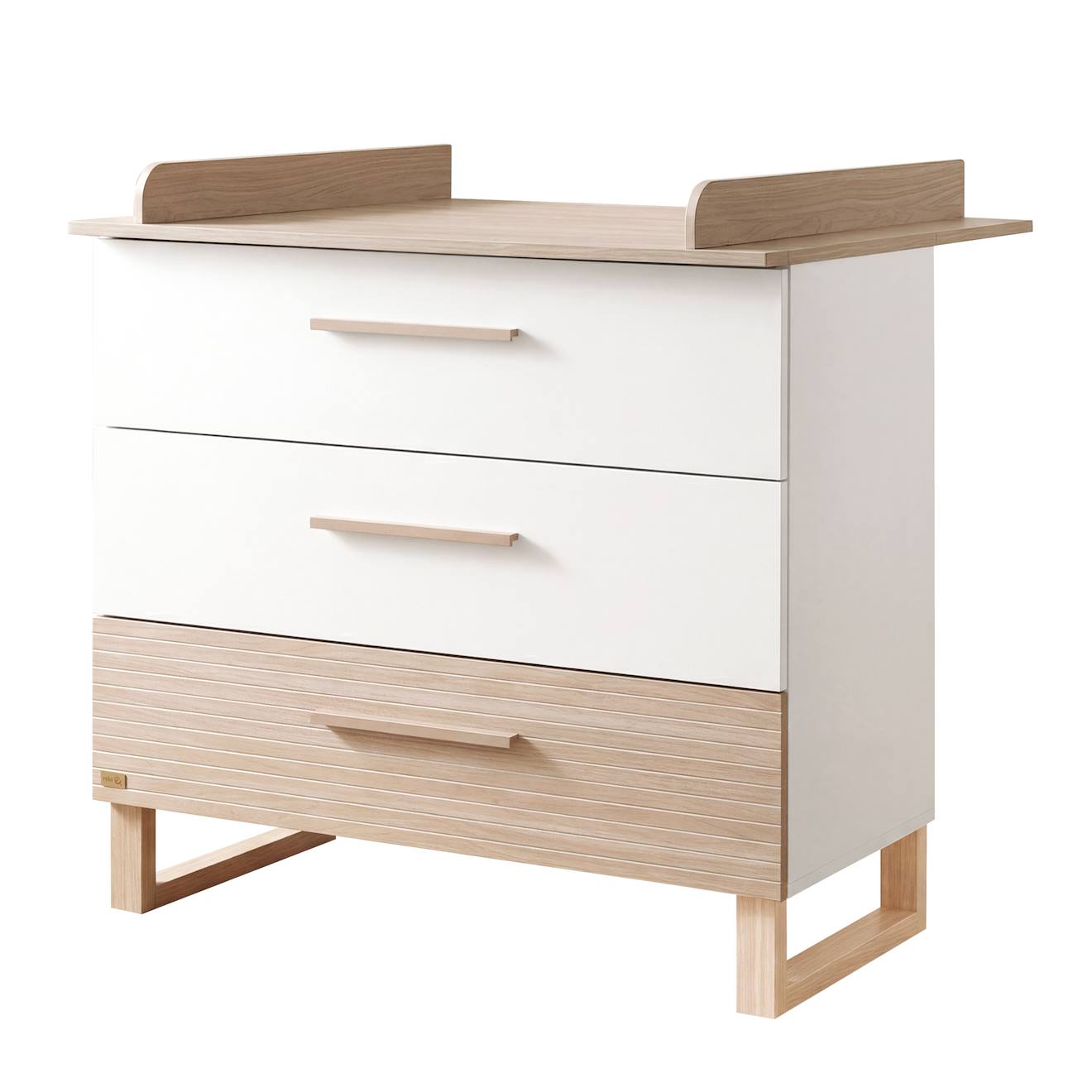 Commode À Langer 'noah' Avec Tiroirs – Convertible Blanc - Chêne Tristan