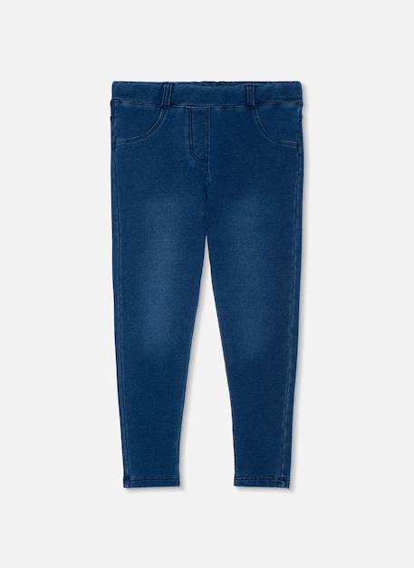 Fille-Pantalon denim fille molleton