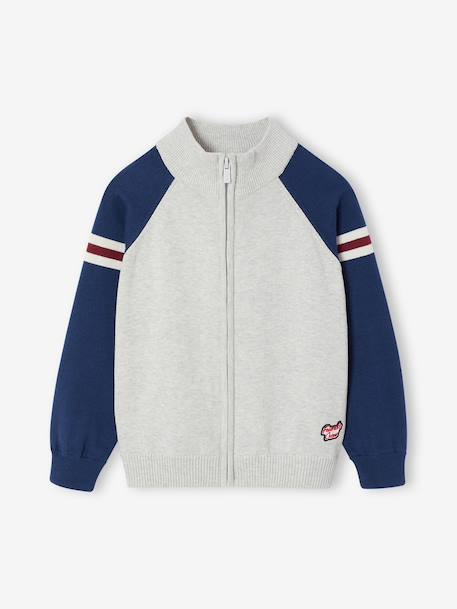 Garçon-Pull, gilet, sweat-Gilet zippé col montant enfant garçon