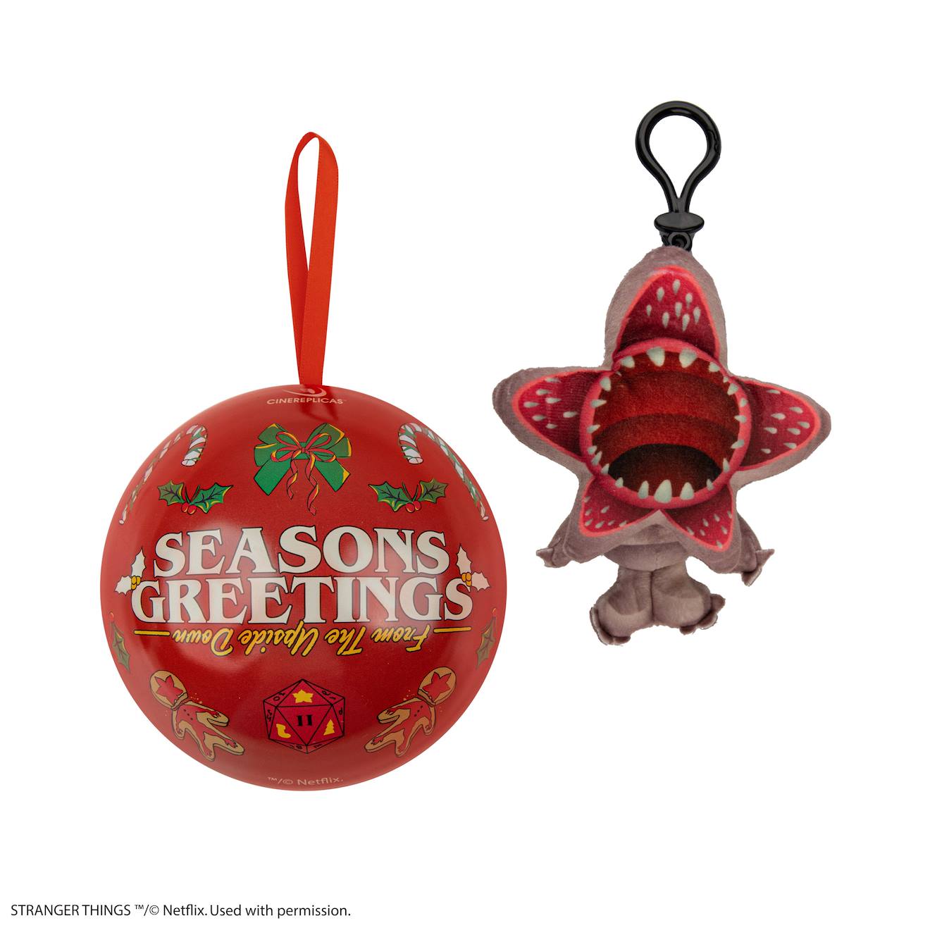 Capsule De Noël Porte-clés Peluche Demogorgon - Stranger Things Rouge