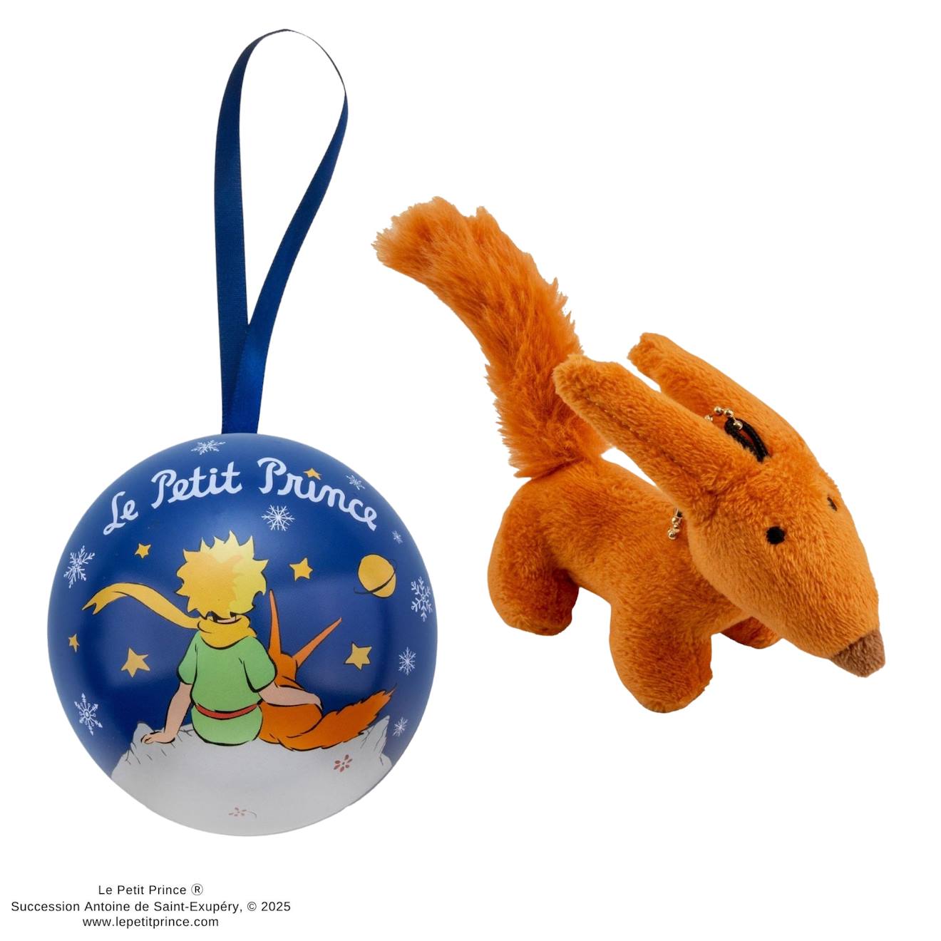 Capsule De Noël Porte-clés Peluche Le Renard - Le Petit Prince Bleu